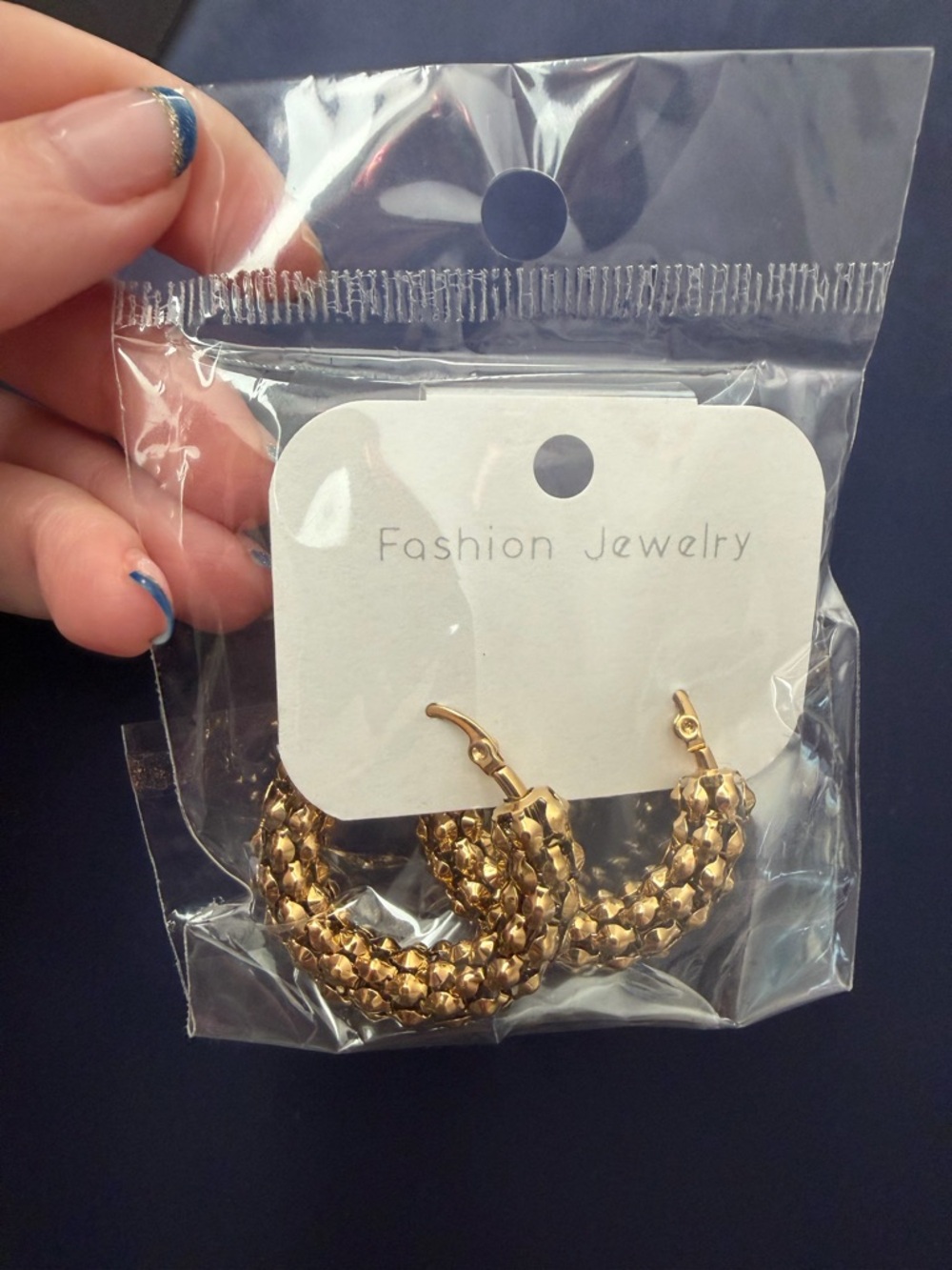 Pol Atteu Fashion Jewelry Gold Braided Hoop Earrings